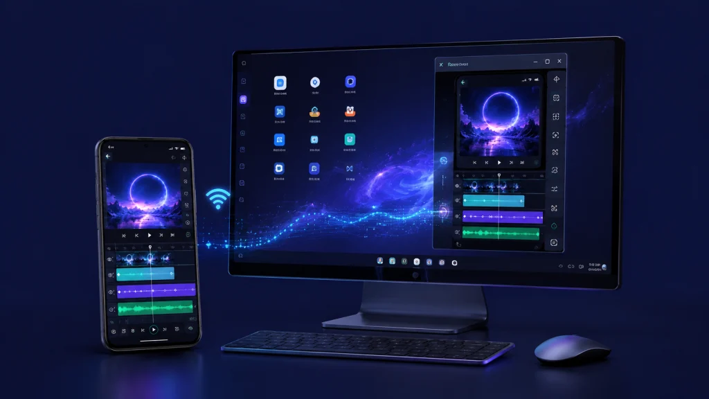 Using an Android video editing app on a PC