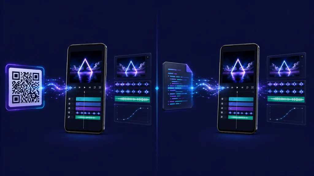 Alight Motion QR code scan versus XML import