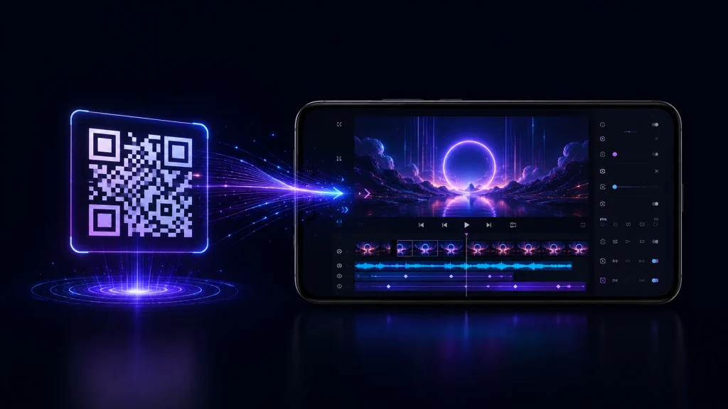 Importing an Alight Motion preset using a QR code