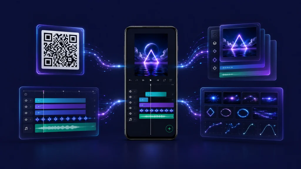Alight Motion QR code preset template and project package comparison